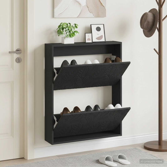 Wall-Mounted Shoe Cabinet DELFT 71 x 17 x 86 cm Engineered Wood