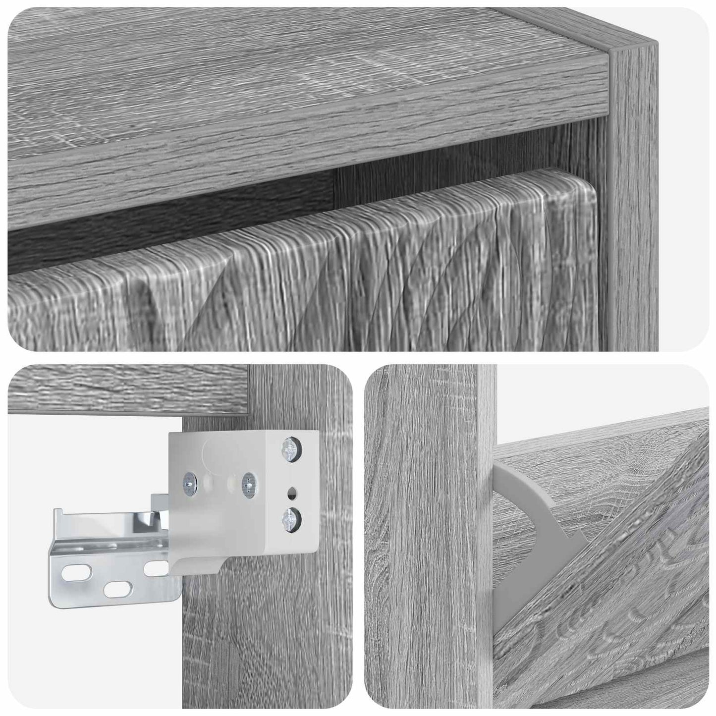 Wall-Mounted Shoe Cabinet DELFT 71 x 17 x 86 cm Engineered Wood