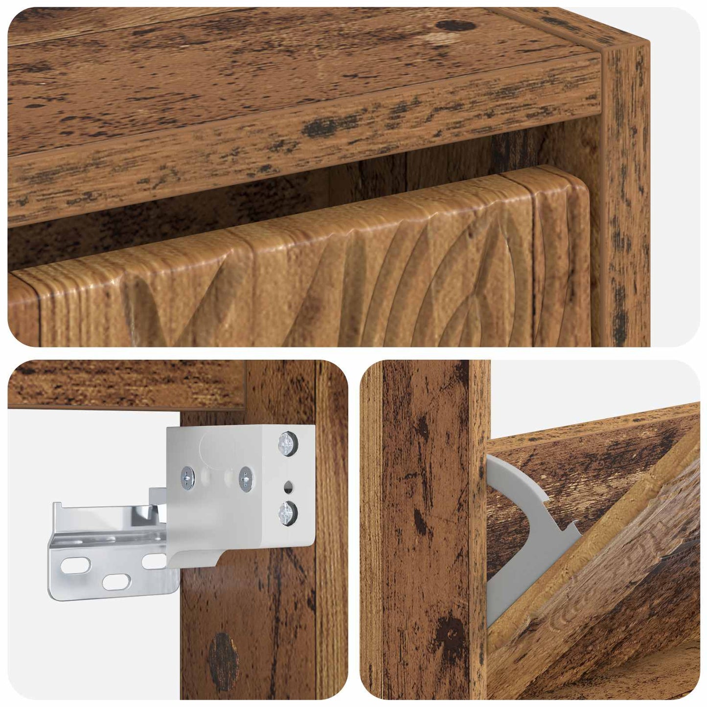 Wall-Mounted Shoe Cabinet DELFT 71 x 17 x 86 cm Engineered Wood