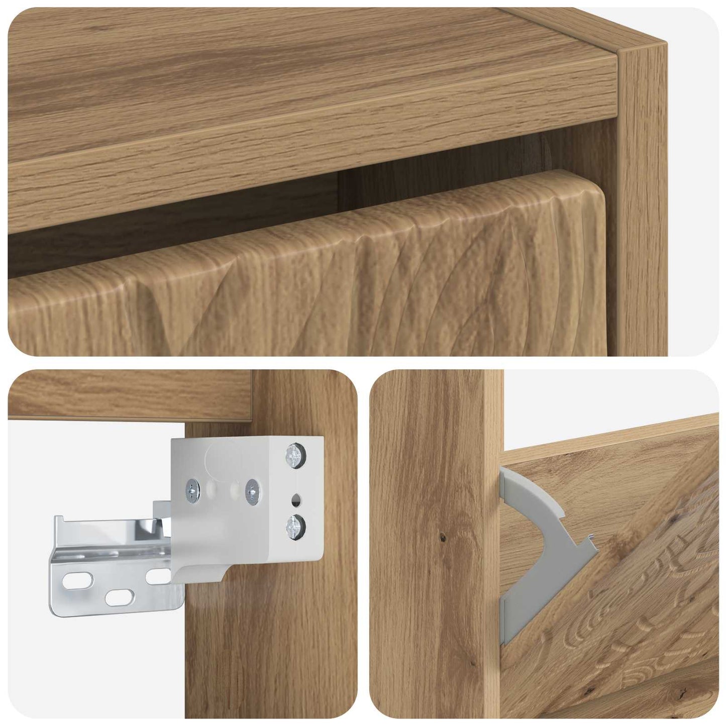 Wall-Mounted Shoe Cabinet DELFT 71 x 17 x 86 cm Engineered Wood