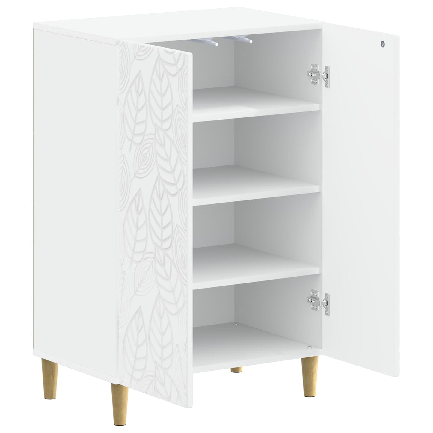 Shoe Cabinet DELFT 59.5 x 39.5 x 90 cm Engineered Wood White