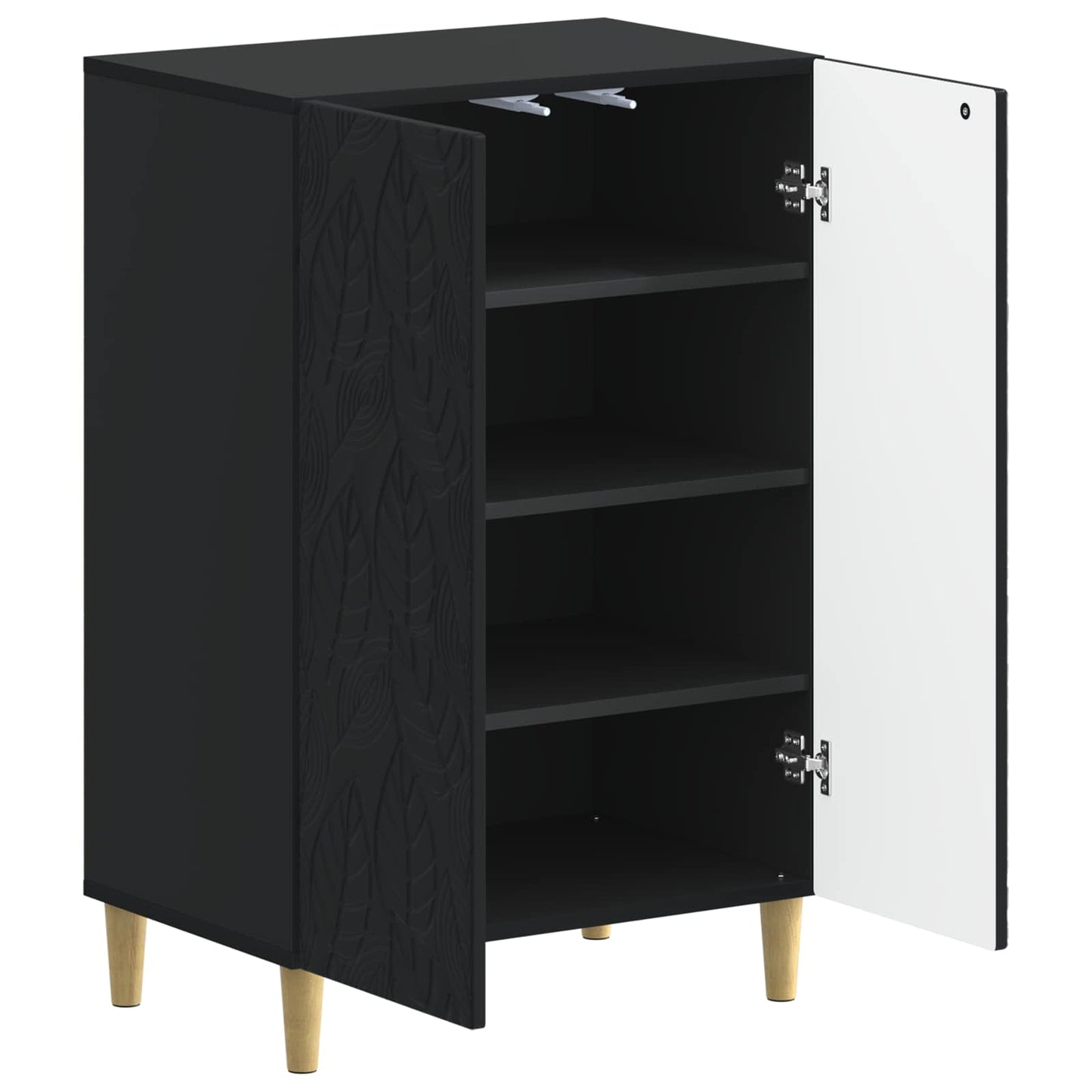 Shoe Cabinet DELFT 59.5 x 39.5 x 90 cm Engineered Wood Black