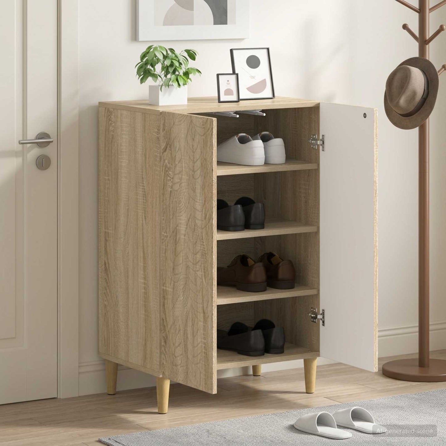 Shoe Cabinet DELFT 59.5 x 39.5 x 90 cm Engineered Wood