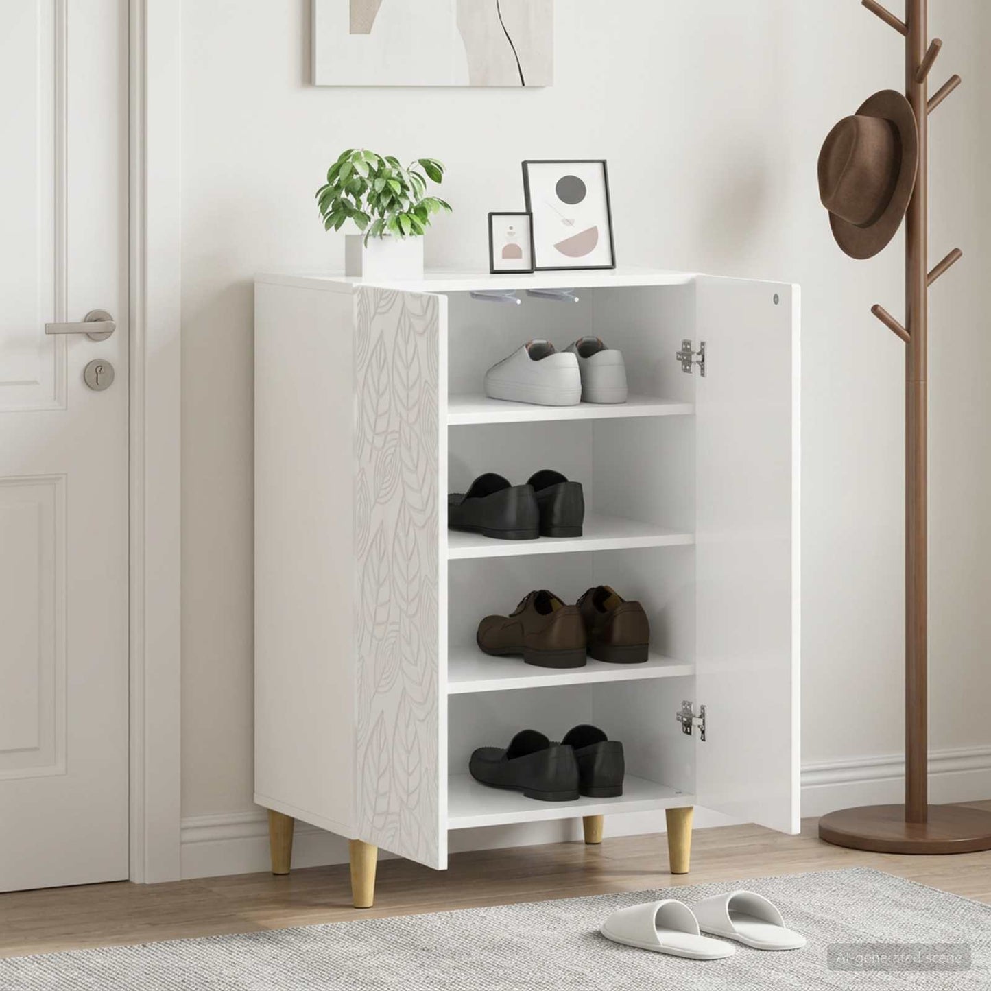 Shoe Cabinet DELFT 59.5 x 39.5 x 90 cm Engineered Wood