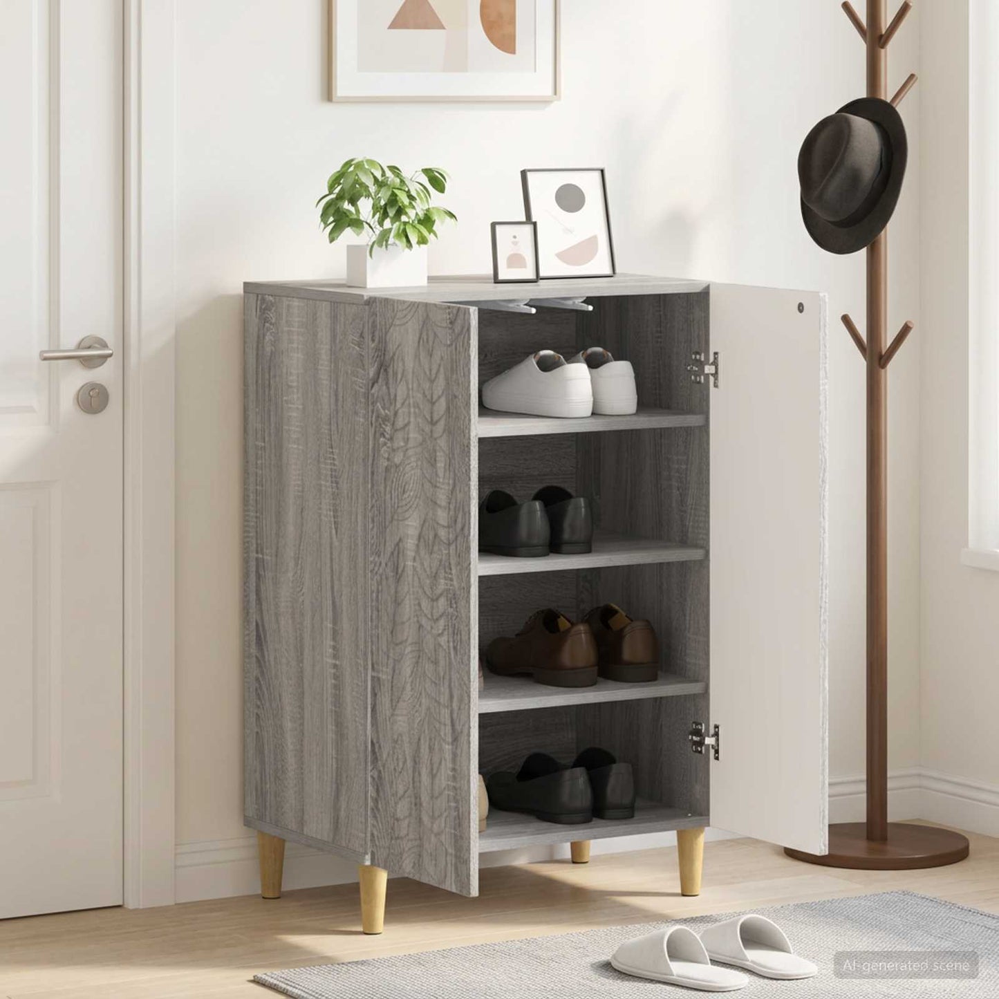 Shoe Cabinet DELFT 59.5 x 39.5 x 90 cm Engineered Wood