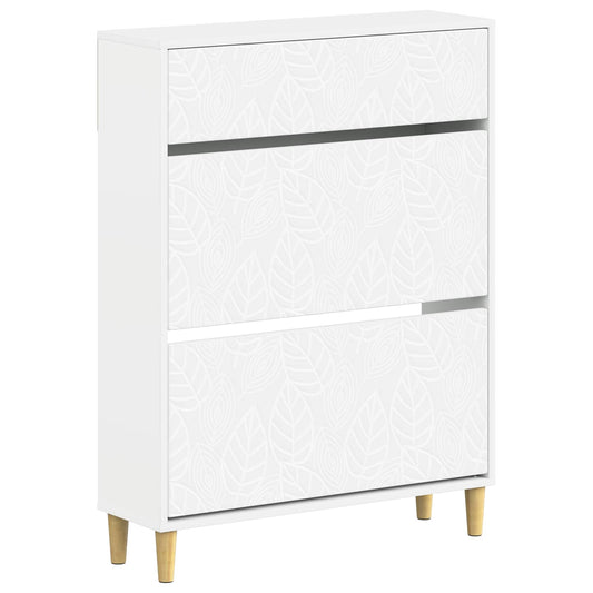 Shoe Cabinet DELFT 78 x 24 x 103 cm Engineered Wood White