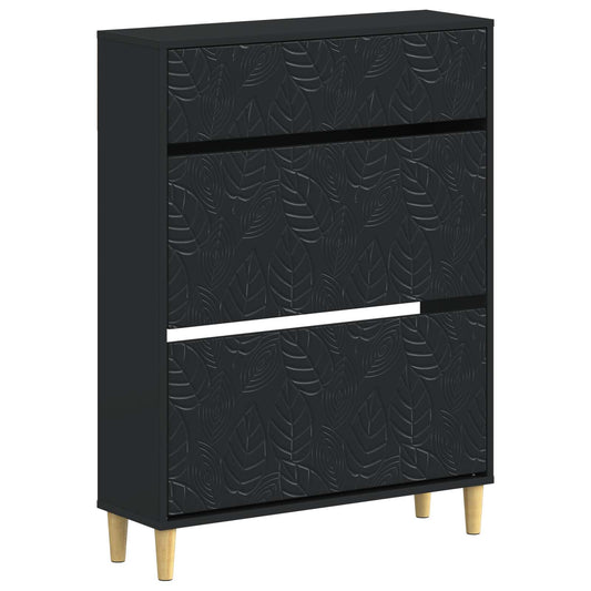 Shoe Cabinet DELFT 78 x 24 x 103 cm Engineered Wood Black