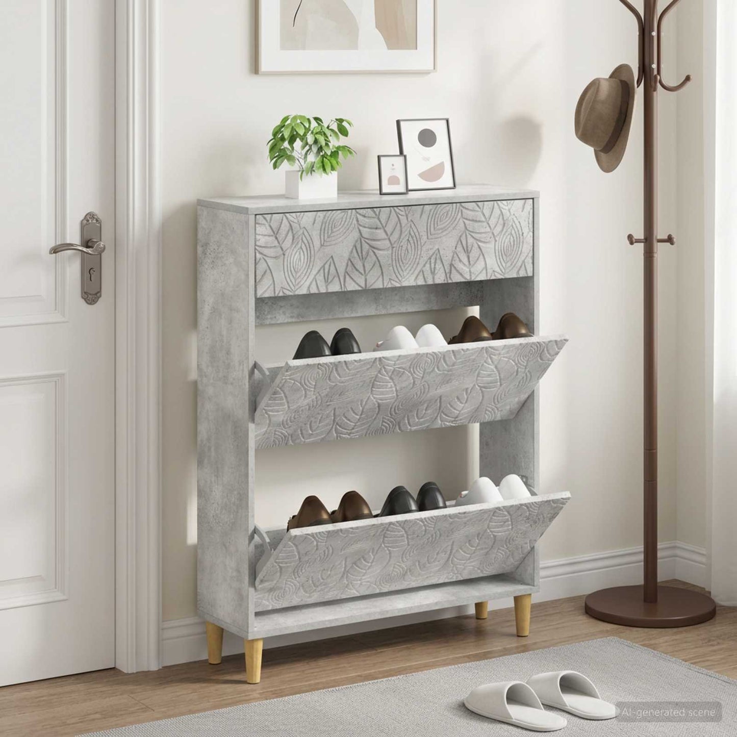 Shoe Cabinet DELFT 78 x 24 x 103 cm Engineered Wood