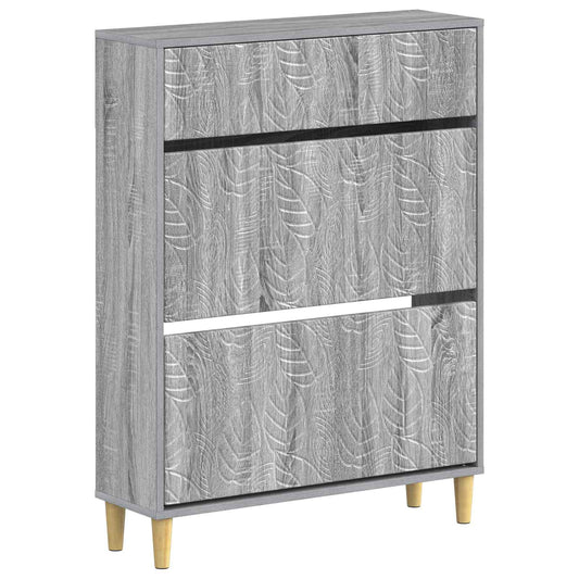Shoe Cabinet DELFT 78 x 24 x 103 cm Engineered Wood Grey Sonoma