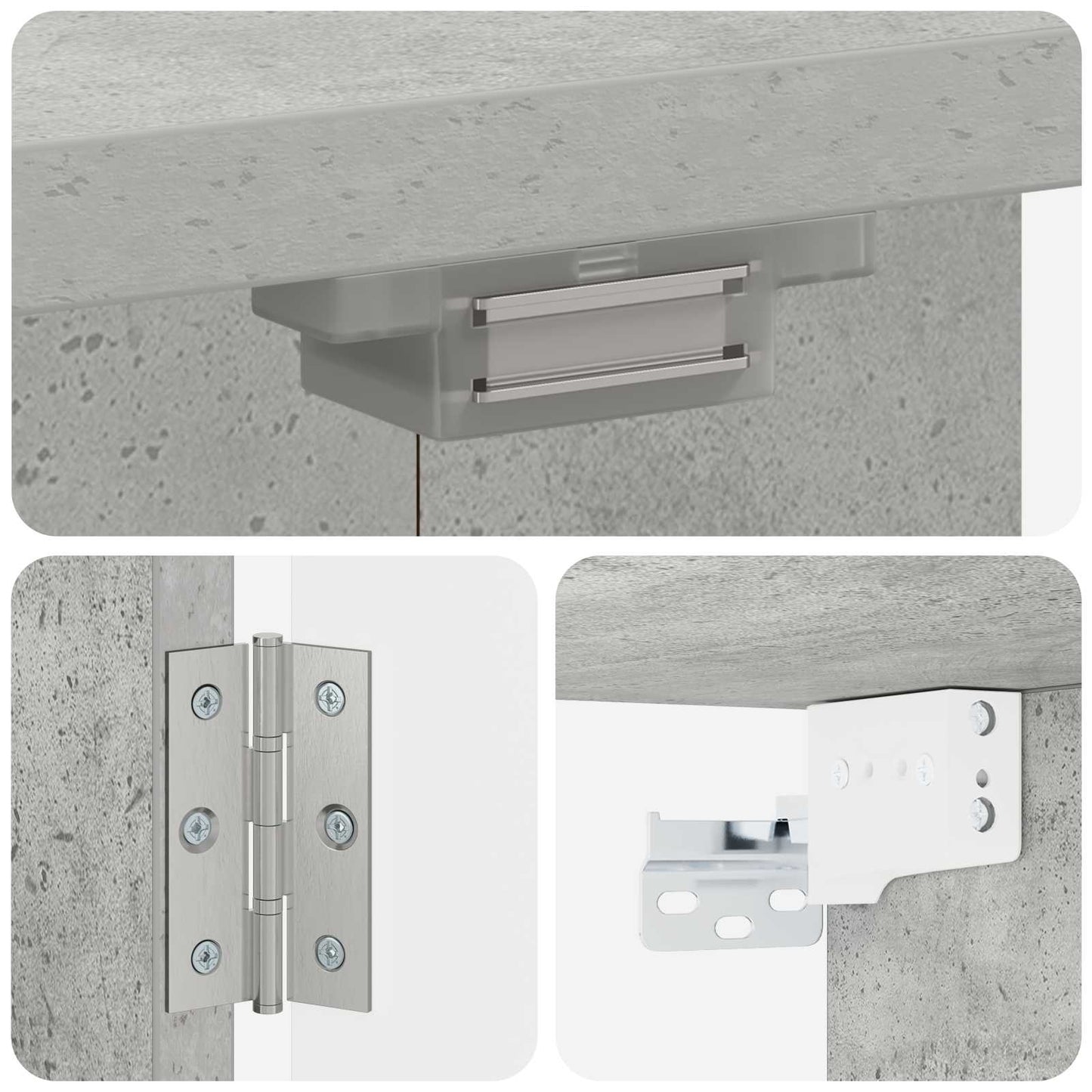 Dartboard Cabinet DELFT Concrete Grey 52.5 x 10.5 x 53.5 cm
