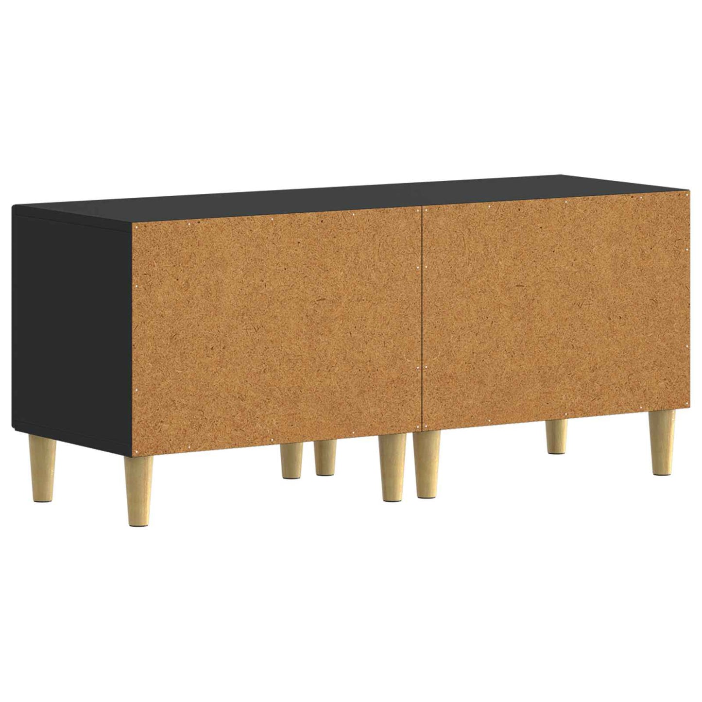 TV Cabinet Black Engineered Wood