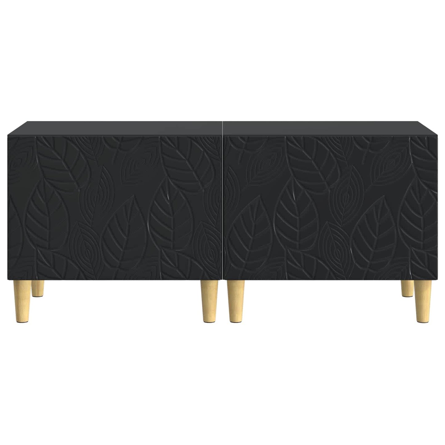 TV Cabinet Black Engineered Wood