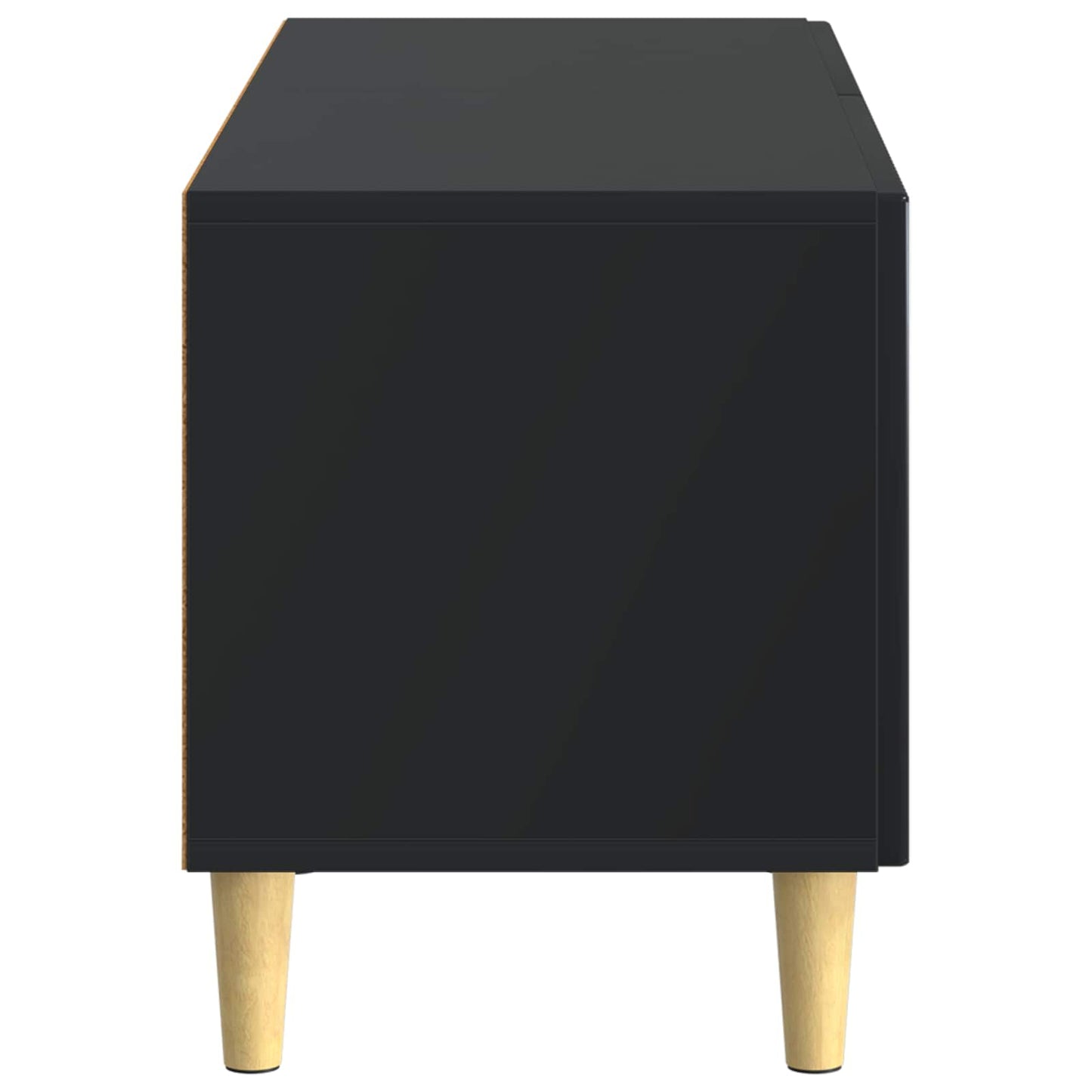TV Cabinet Black Engineered Wood