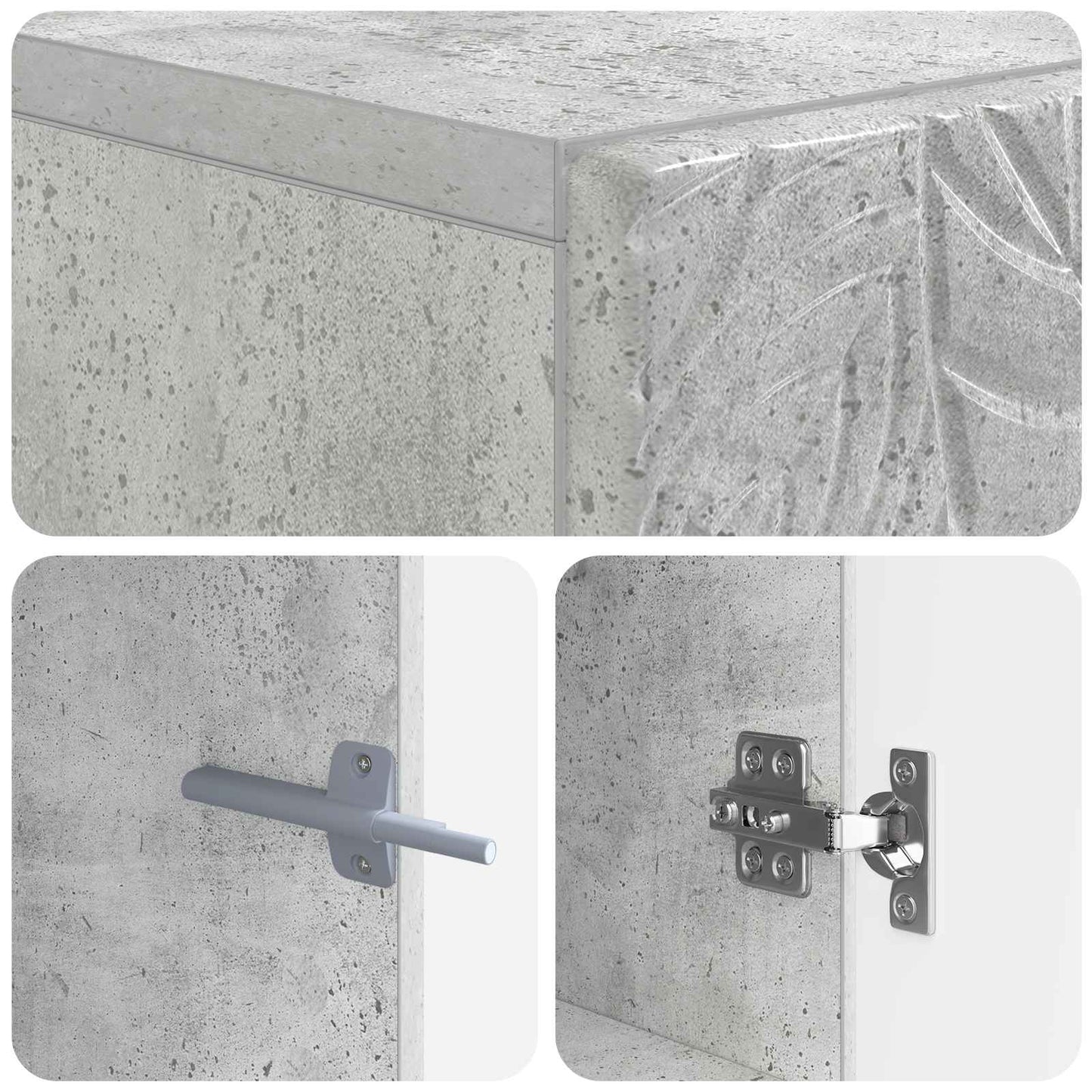 TV Cabinet Concrete Grey Engineered Wood
