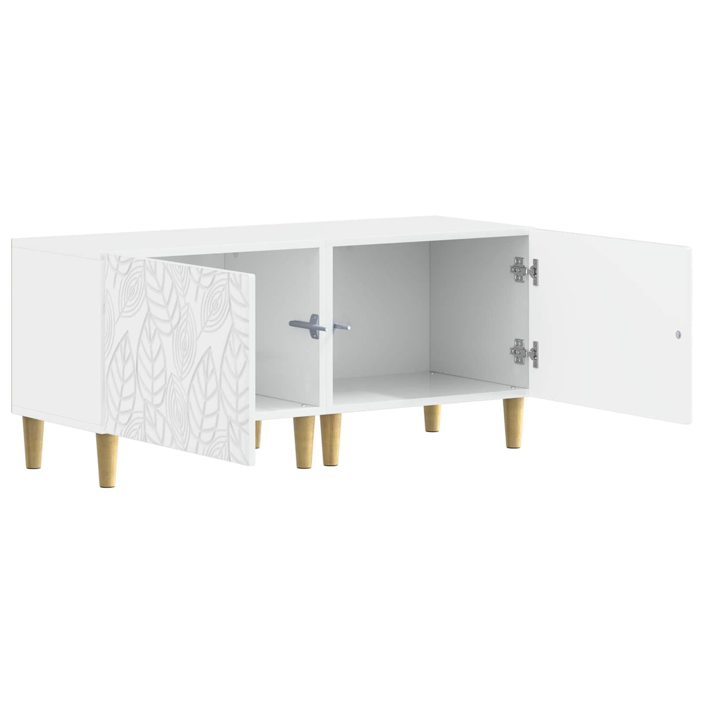 TV Cabinet High Gloss White Engineered Wood