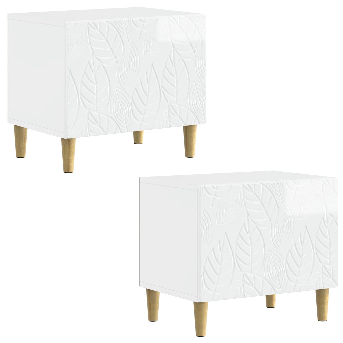 TV Cabinet High Gloss White Engineered Wood