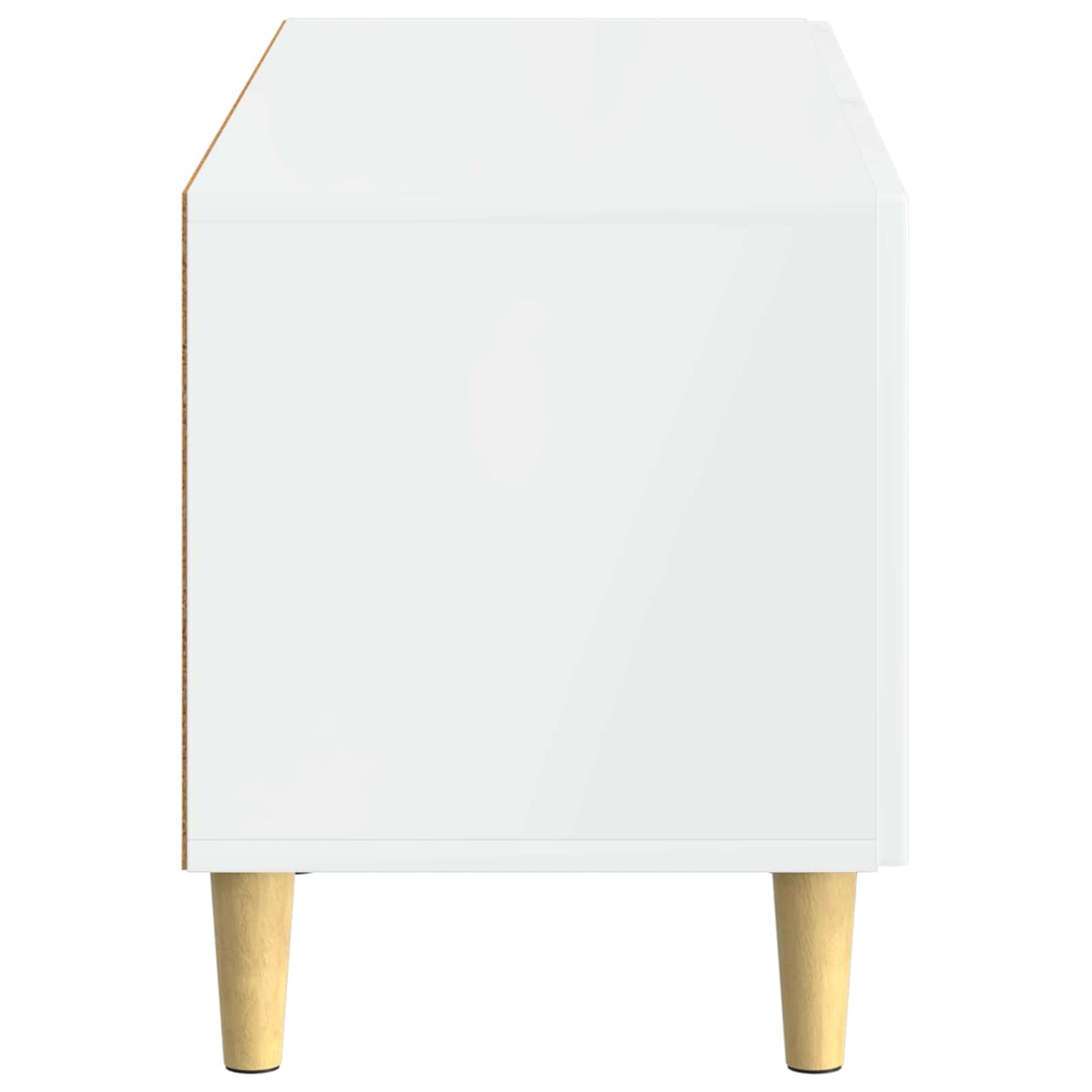 TV Cabinet High Gloss White Engineered Wood