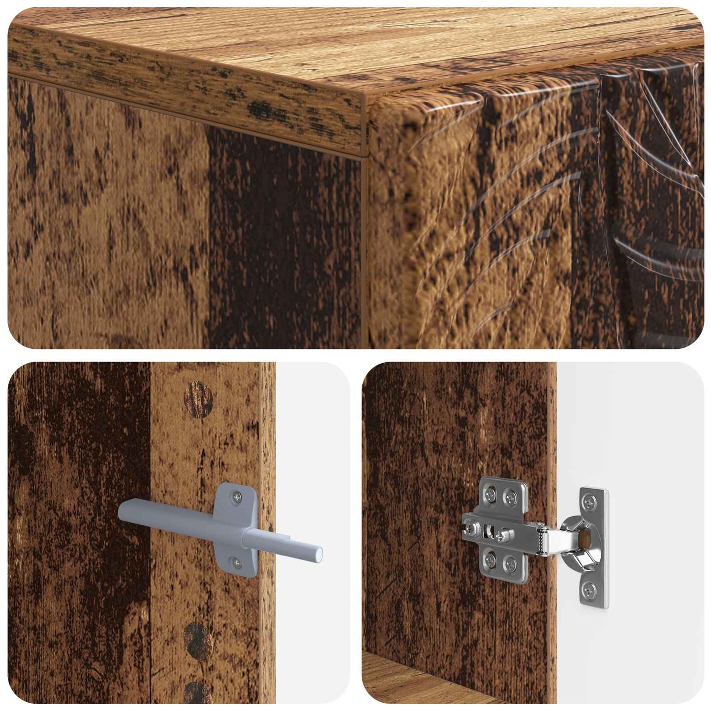 TV Cabinet Old Wood Engineered Wood