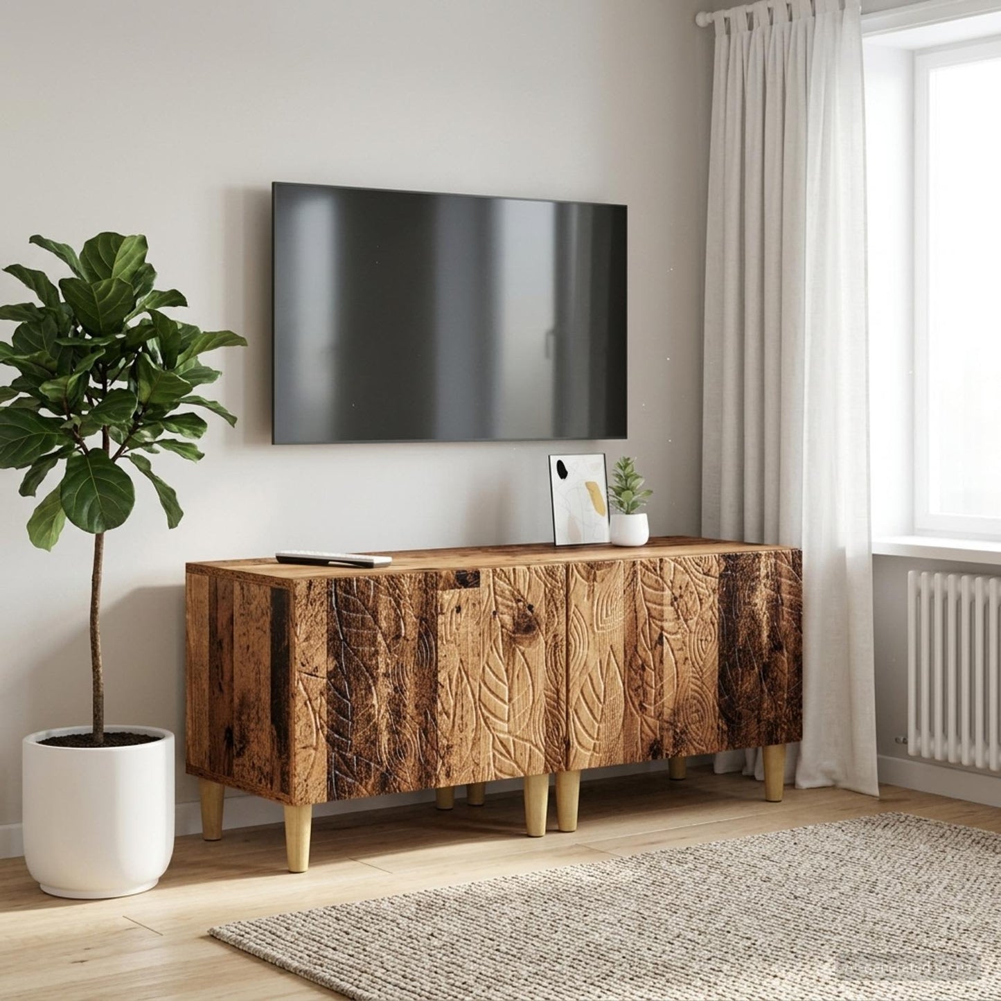 TV Cabinet Old Wood Engineered Wood