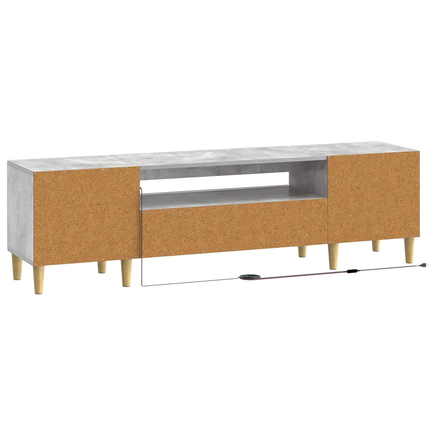 LED TV Cabinet Concrete Grey Engineered Wood