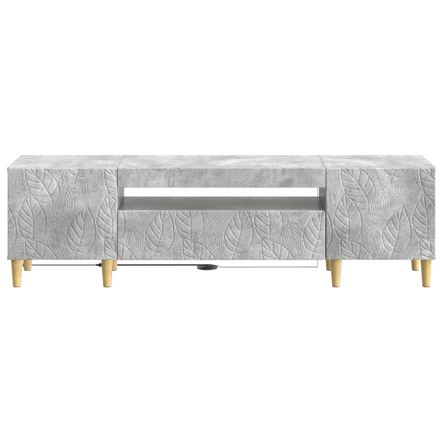 LED TV Cabinet Concrete Grey Engineered Wood