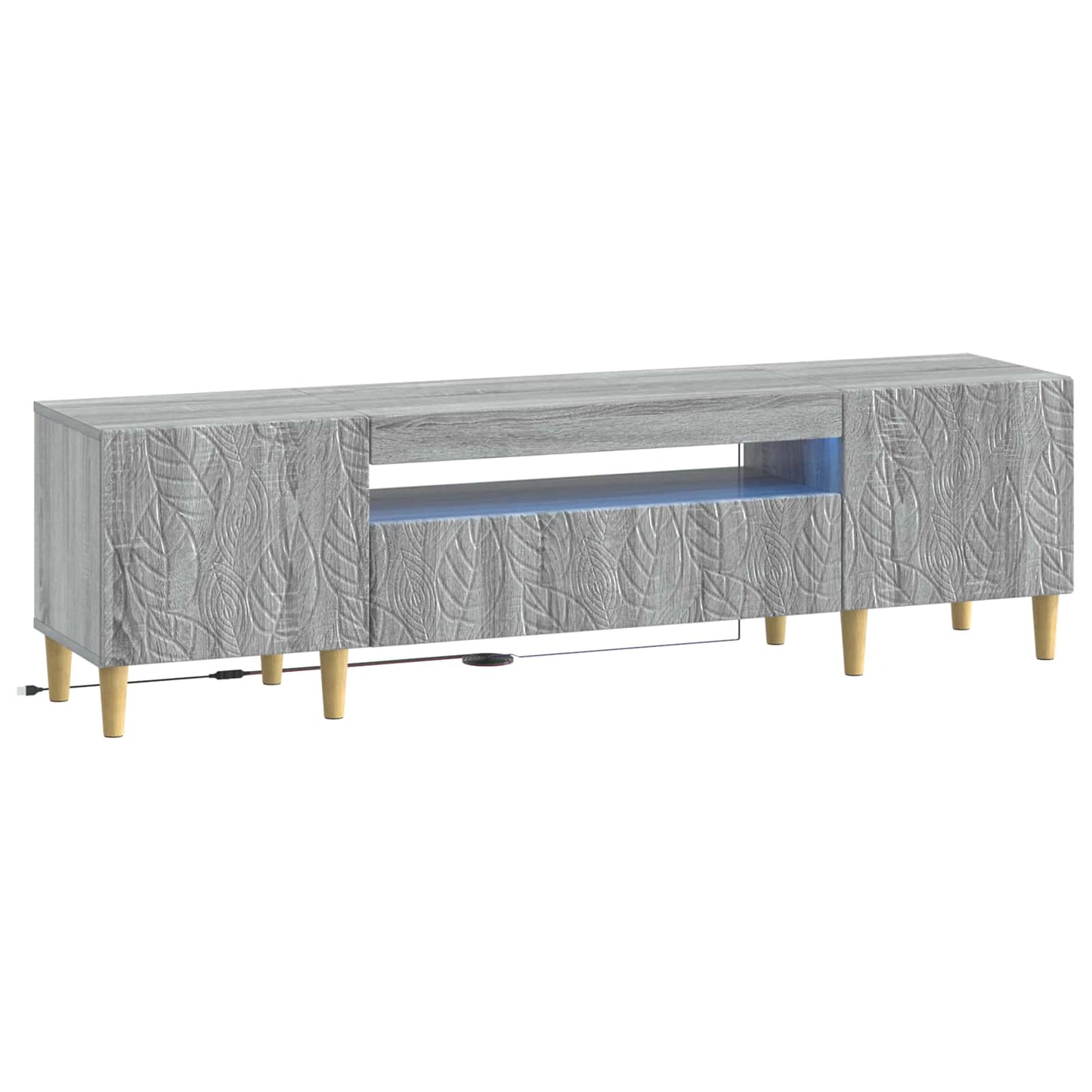 LED TV Cabinet Grey Sonoma Engineered Wood