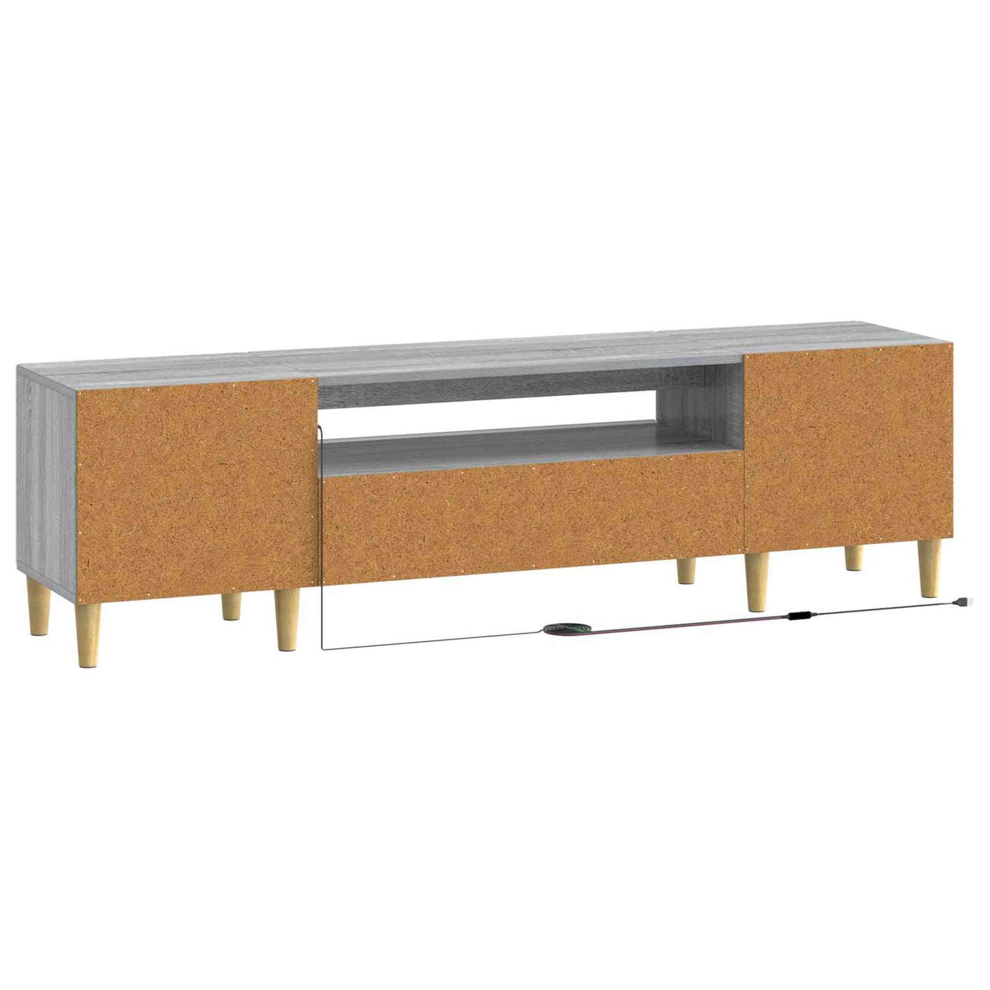 LED TV Cabinet Grey Sonoma Engineered Wood