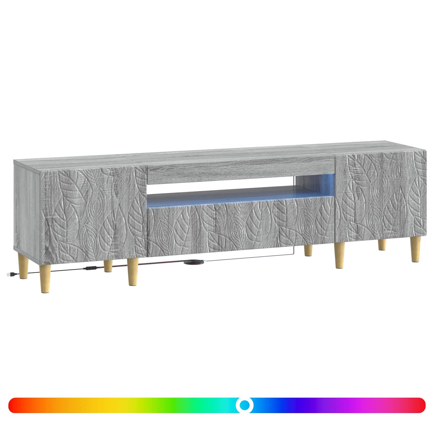 LED TV Cabinet Grey Sonoma Engineered Wood