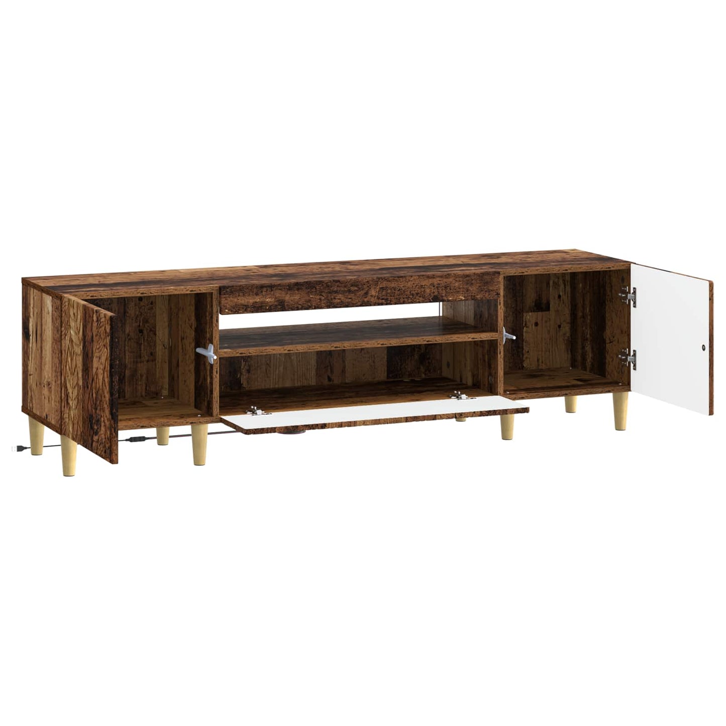 LED TV Cabinet Old Wood Engineered Wood