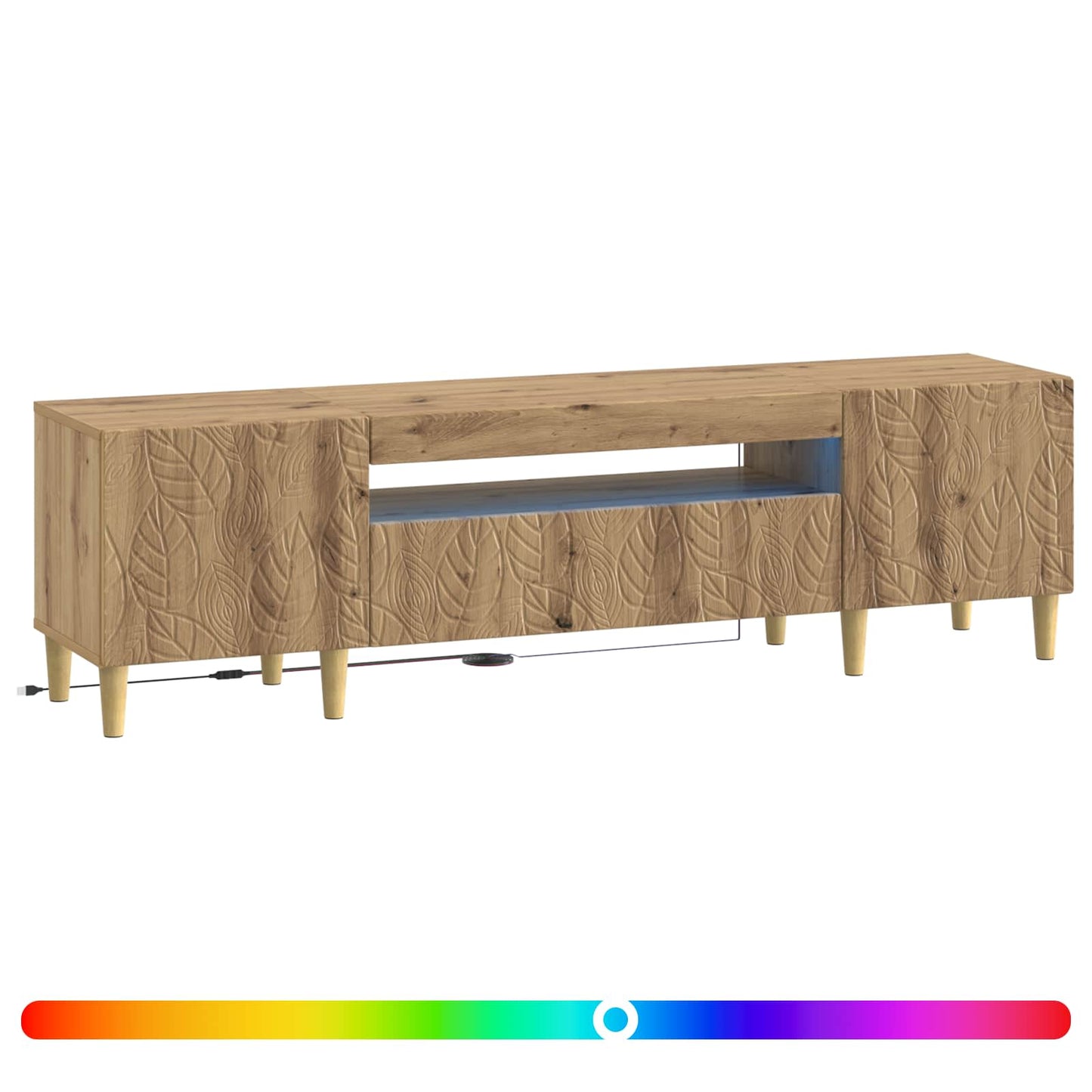 LED TV Cabinet Artisan Oak Engineered Wood