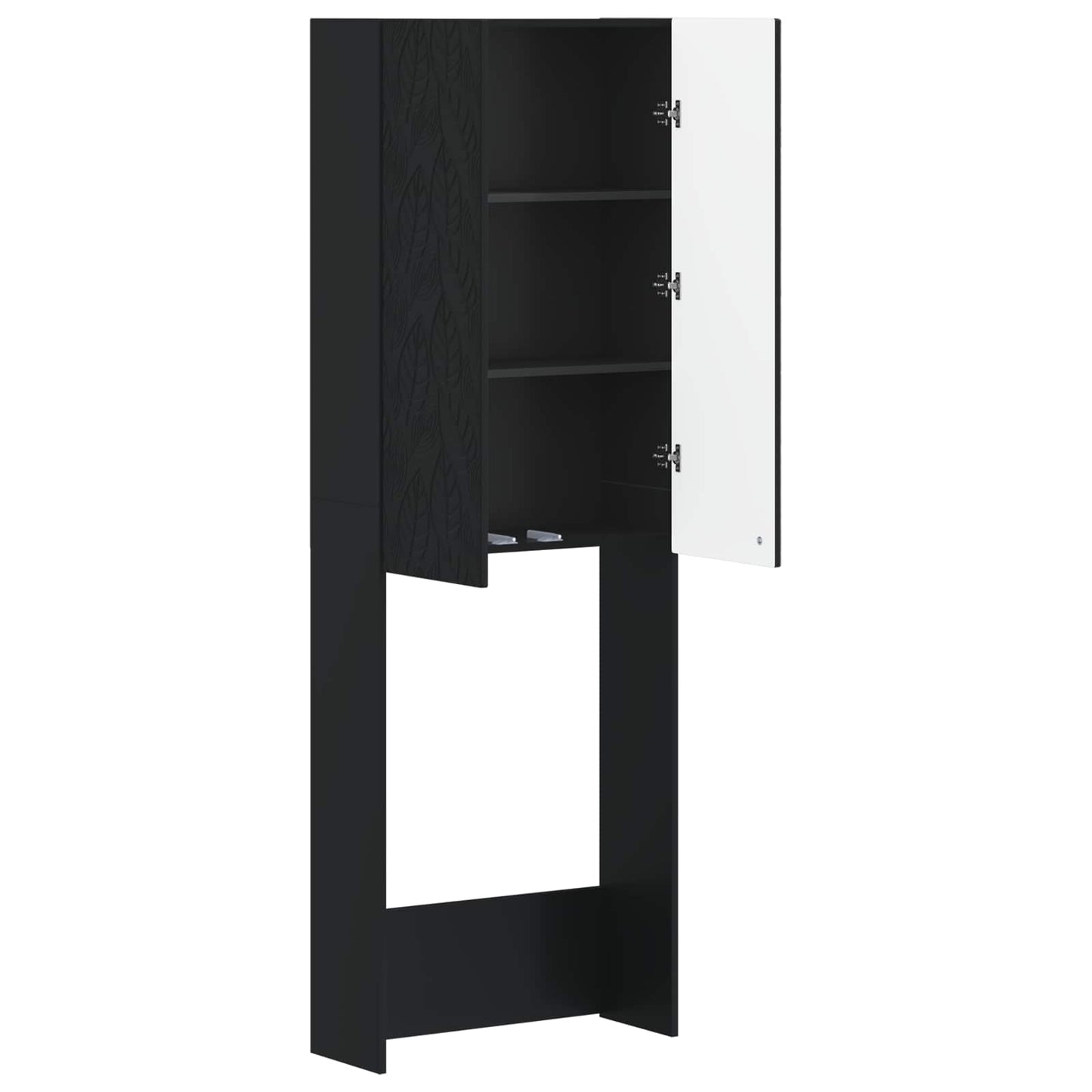 Toilet Cabinet DELFT Black 66 x 25.5 x 190 cm Engineered Wood