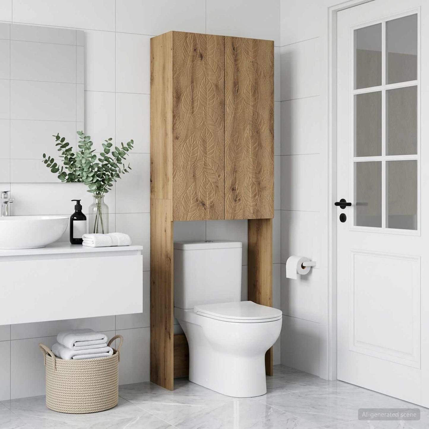 Toilet Cabinet DELFT Artisan Oak 66 x 25.5 x 190 cm