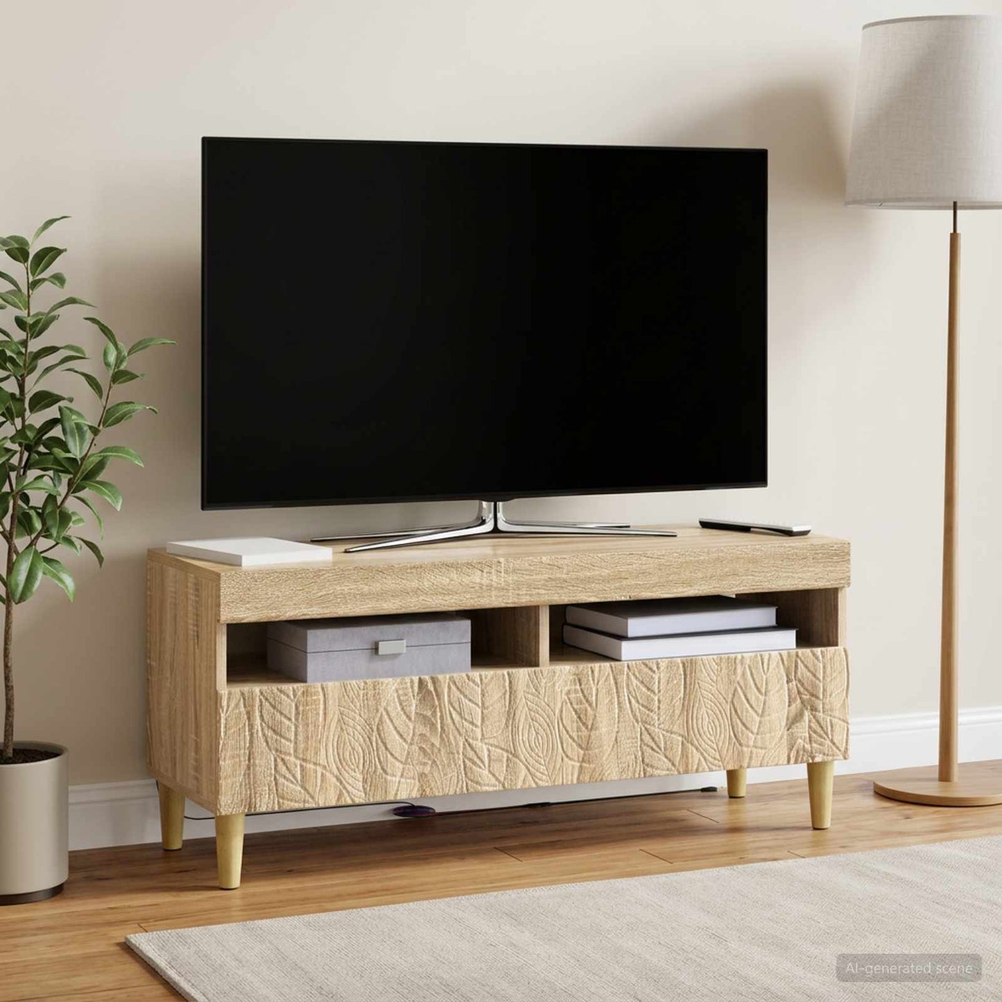 LED TV Cabinet Sonoma Oak Engineered Wood