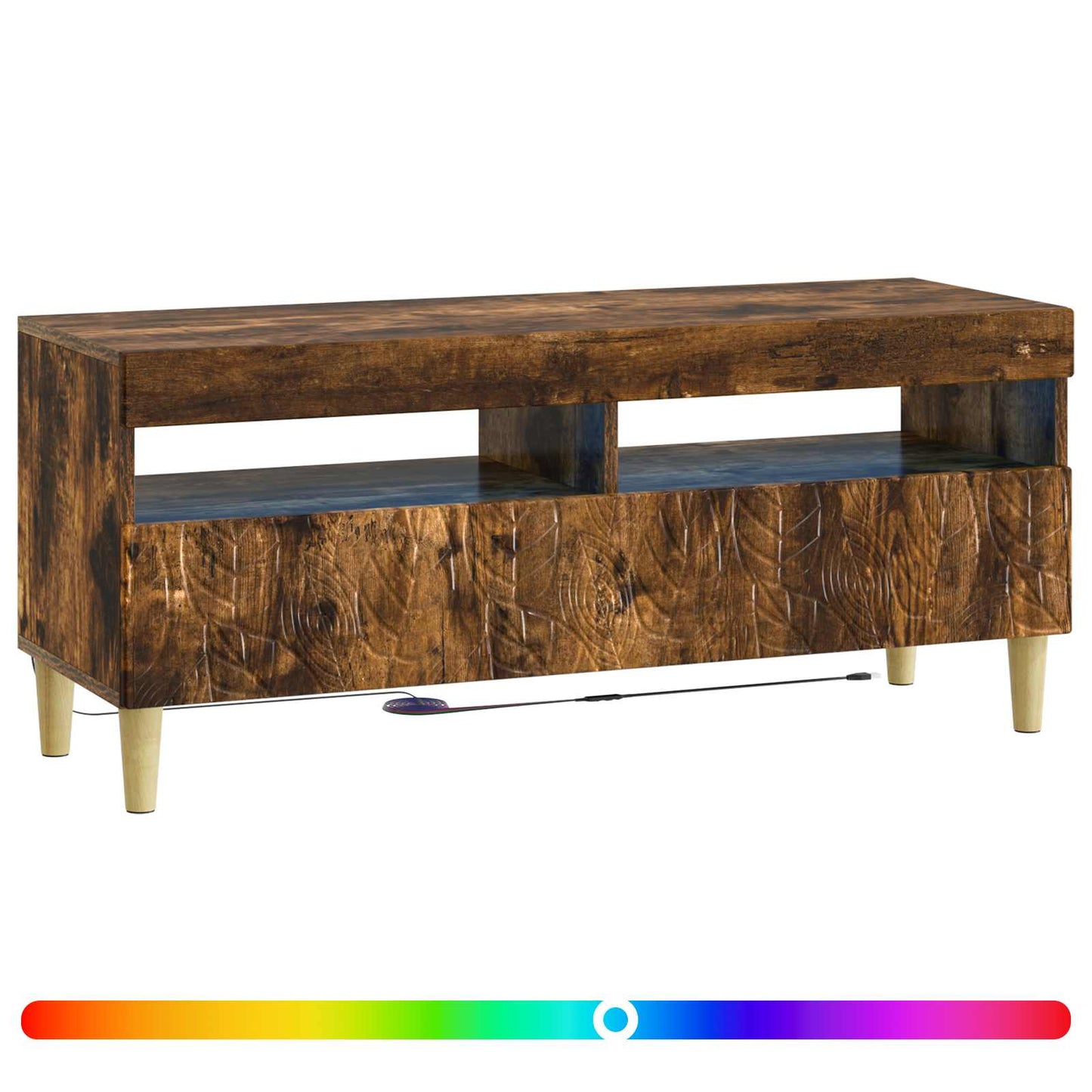 LED TV Cabinet Smoked Oak Engineered Wood