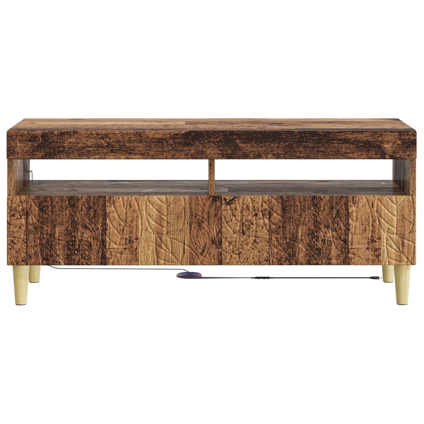 LED TV Cabinet Old Wood Engineered Wood