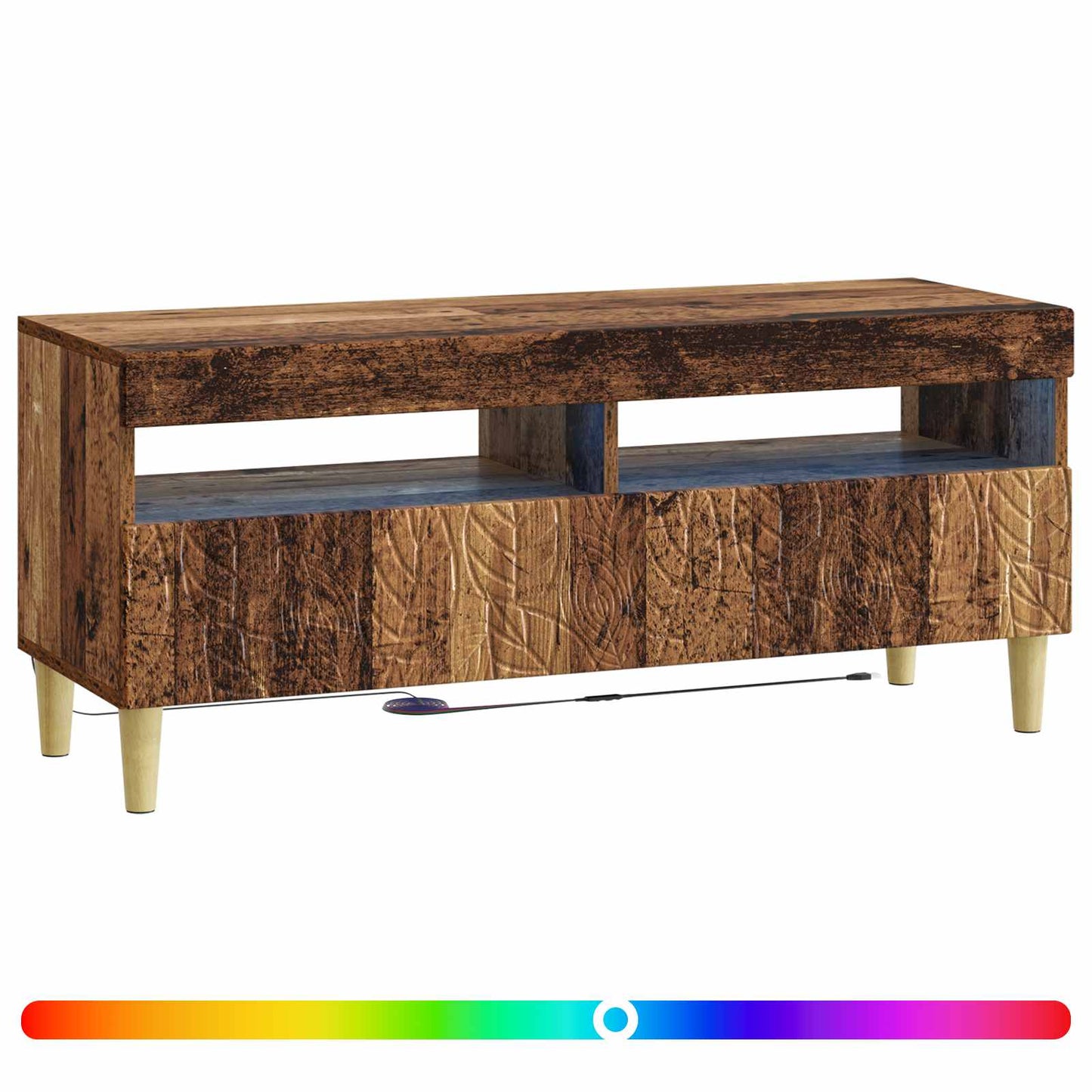 LED TV Cabinet Old Wood Engineered Wood