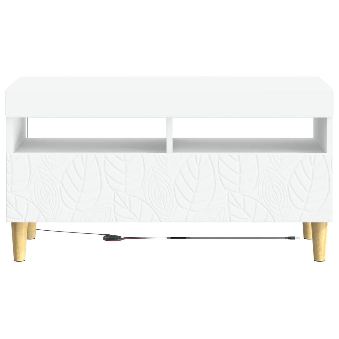 LED TV Cabinet White Engineered Wood