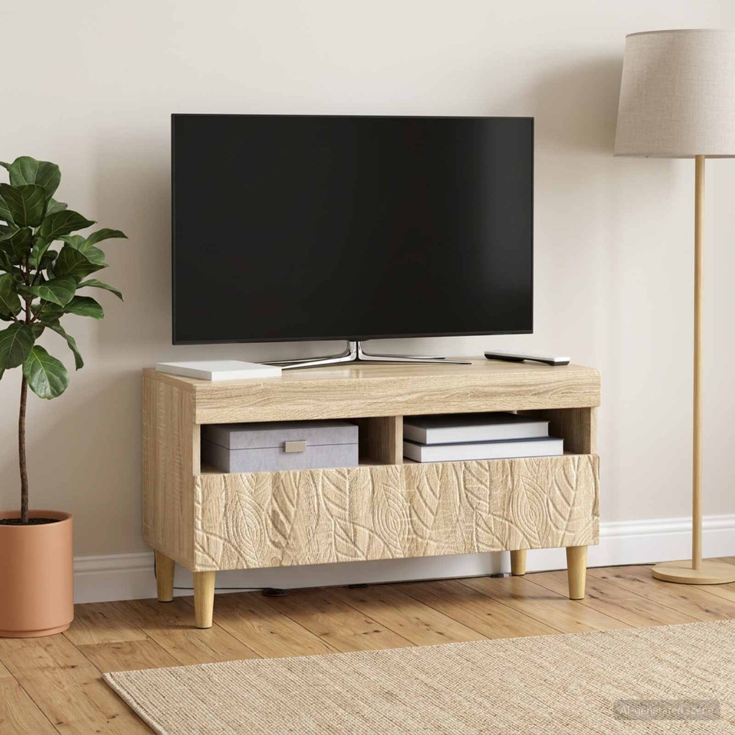 LED TV Cabinet Sonoma Oak Engineered Wood