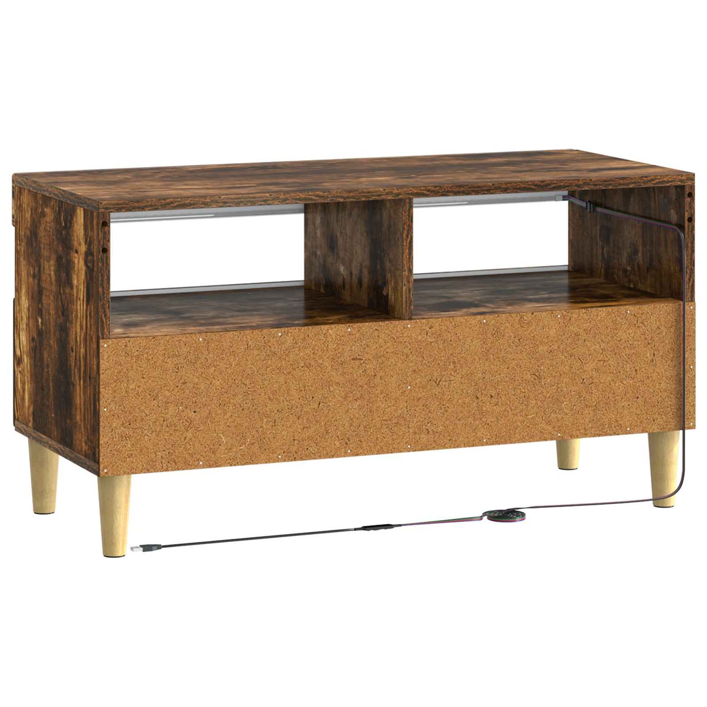 LED TV Cabinet Smoked Oak Engineered Wood