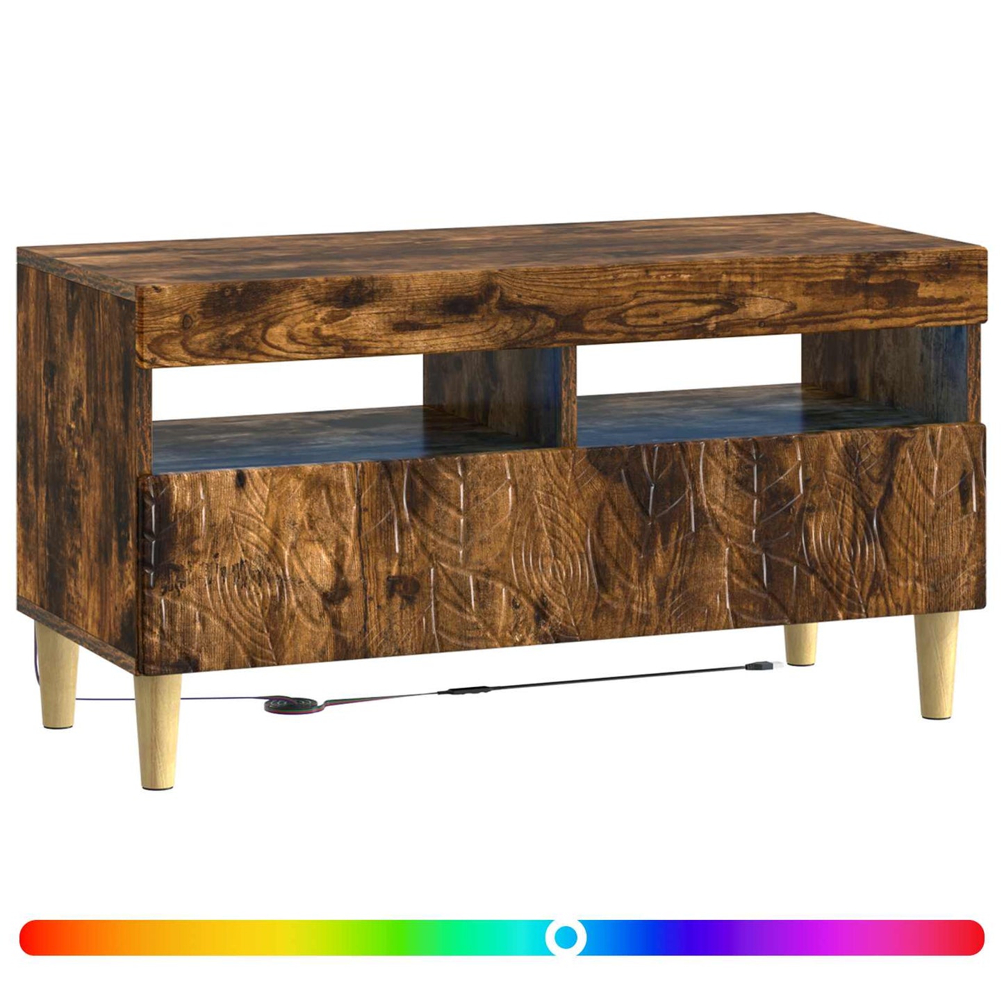 LED TV Cabinet Smoked Oak Engineered Wood