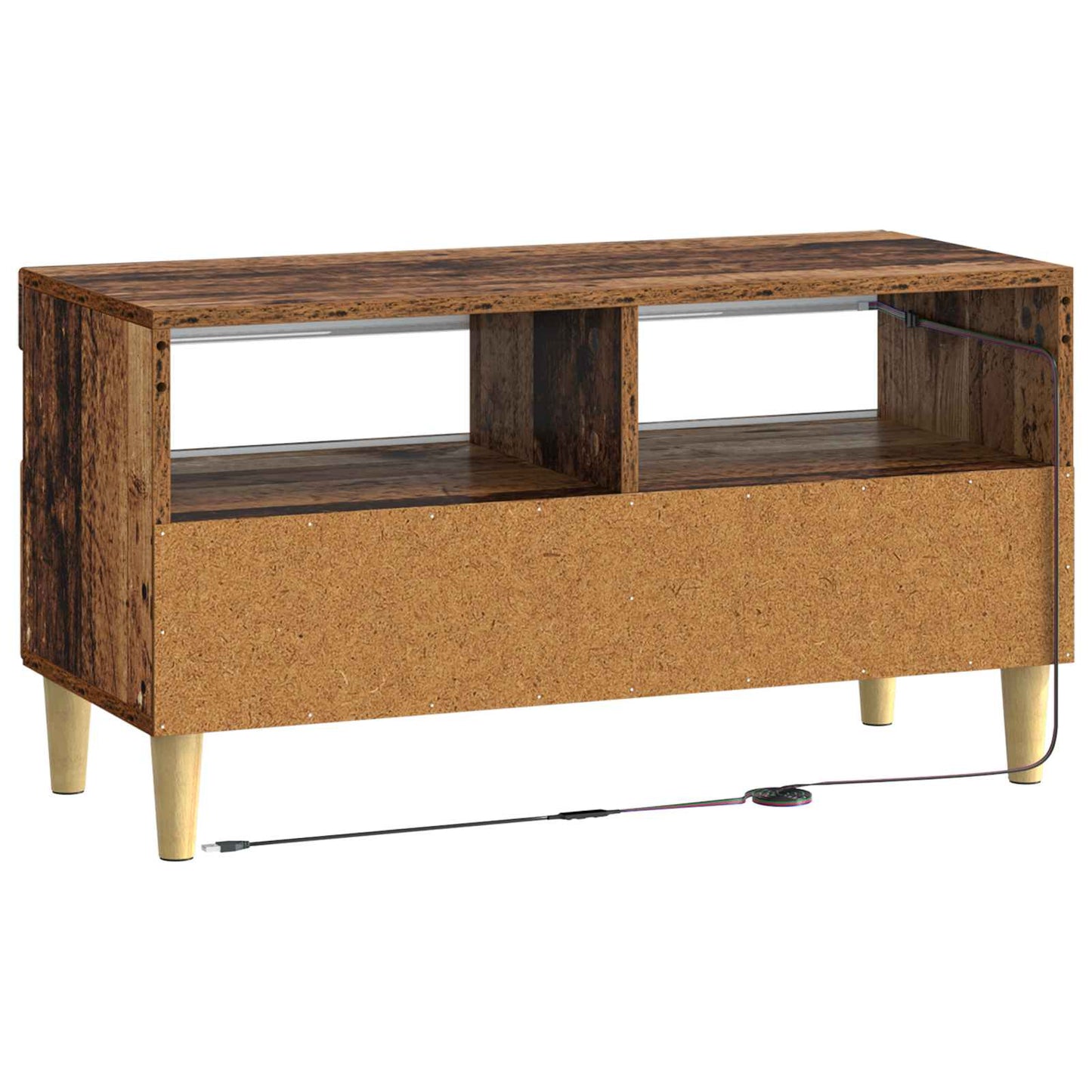 LED TV Cabinet Old Wood Engineered Wood