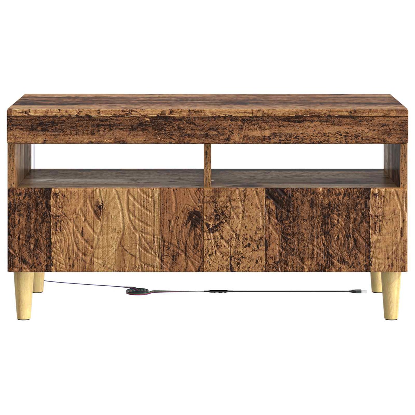 LED TV Cabinet Old Wood Engineered Wood