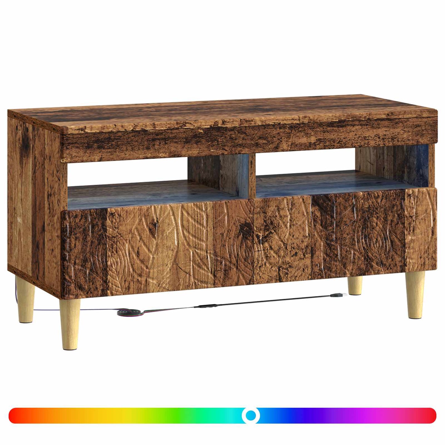 LED TV Cabinet Old Wood Engineered Wood