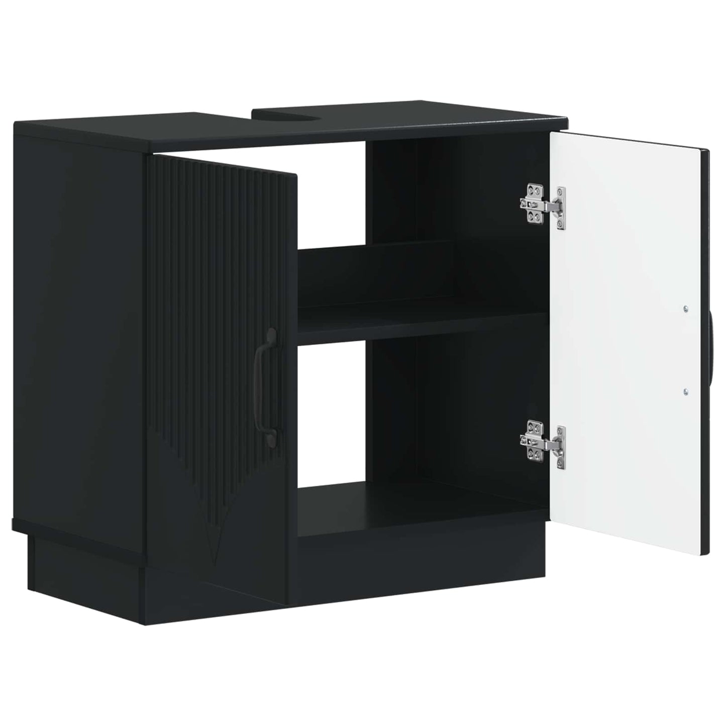 Bathroom Sink Cabinet HOORN Black 59.5 x 31.5x 56 cm