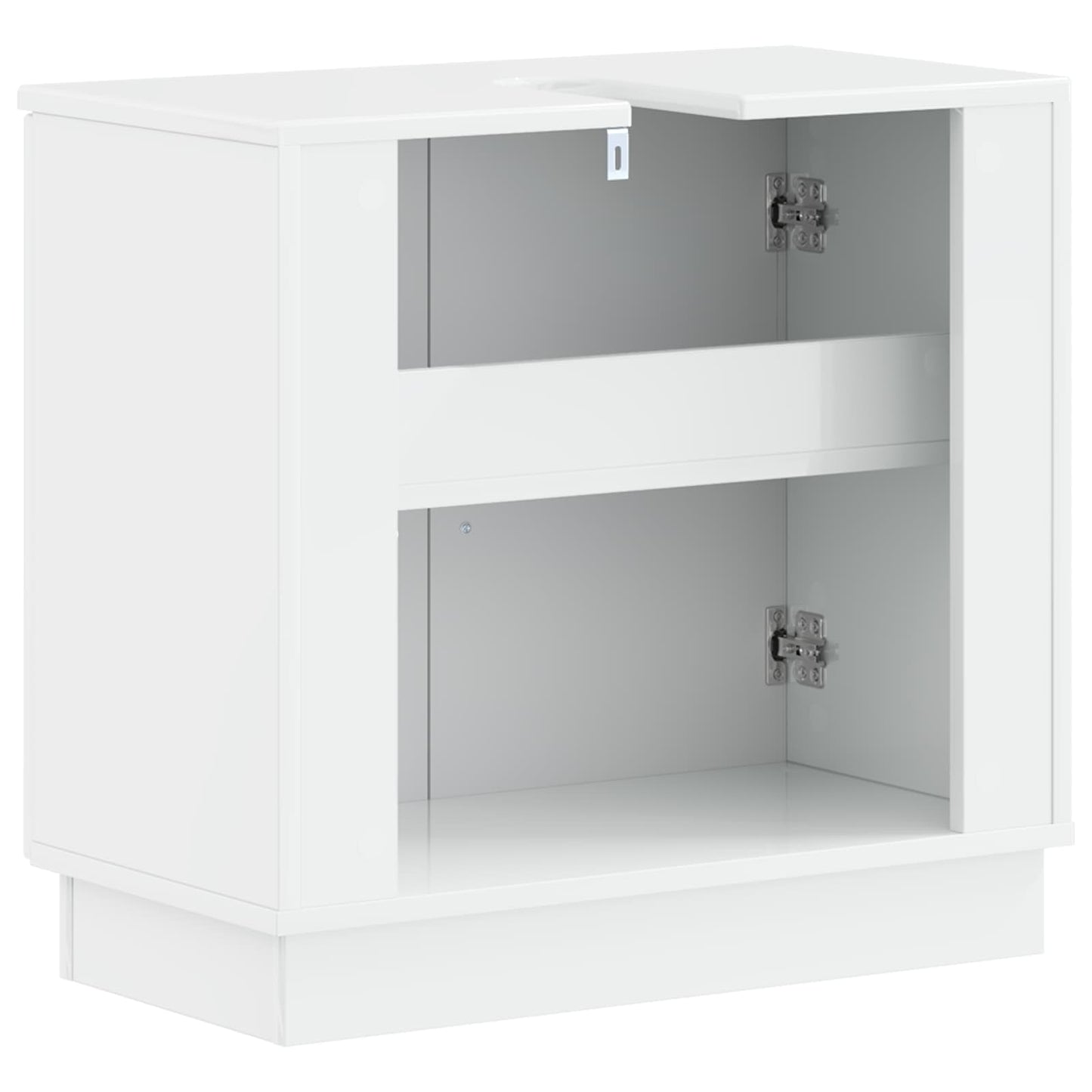 Bathroom Sink Cabinet HOORN High Gloss White 59.5 x 31.5x 56 cm