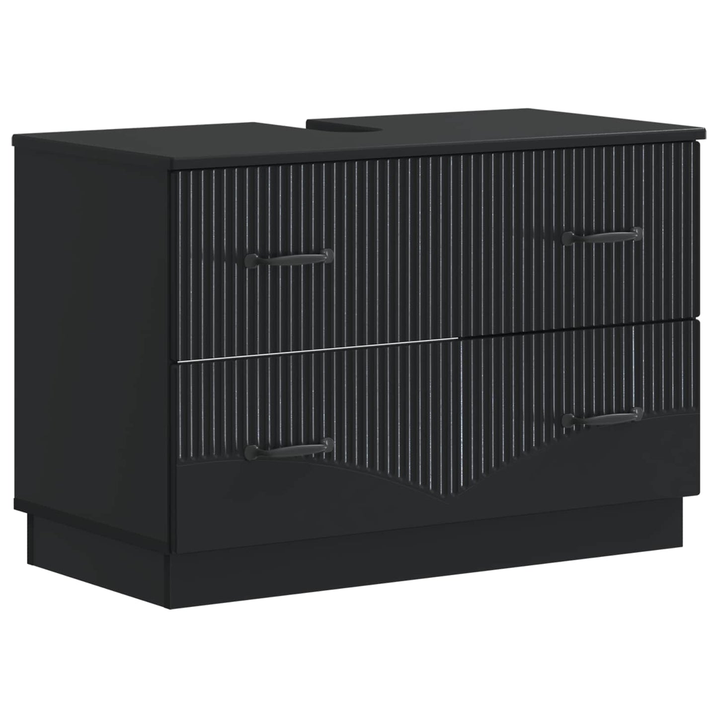 Bathroom Sink Cabinet HOORN Black 82 x 41x 56 cm