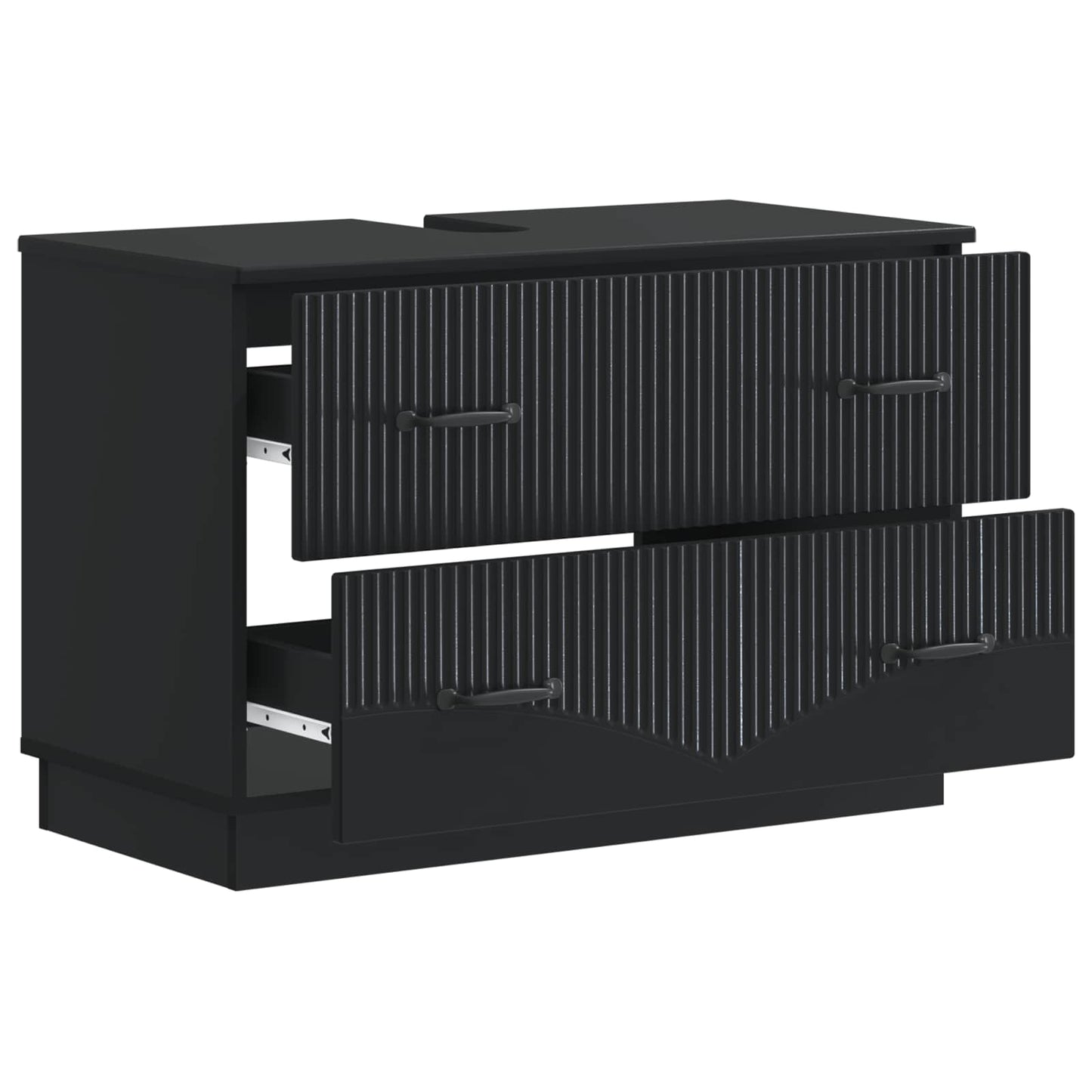 Bathroom Sink Cabinet HOORN Black 82 x 41x 56 cm