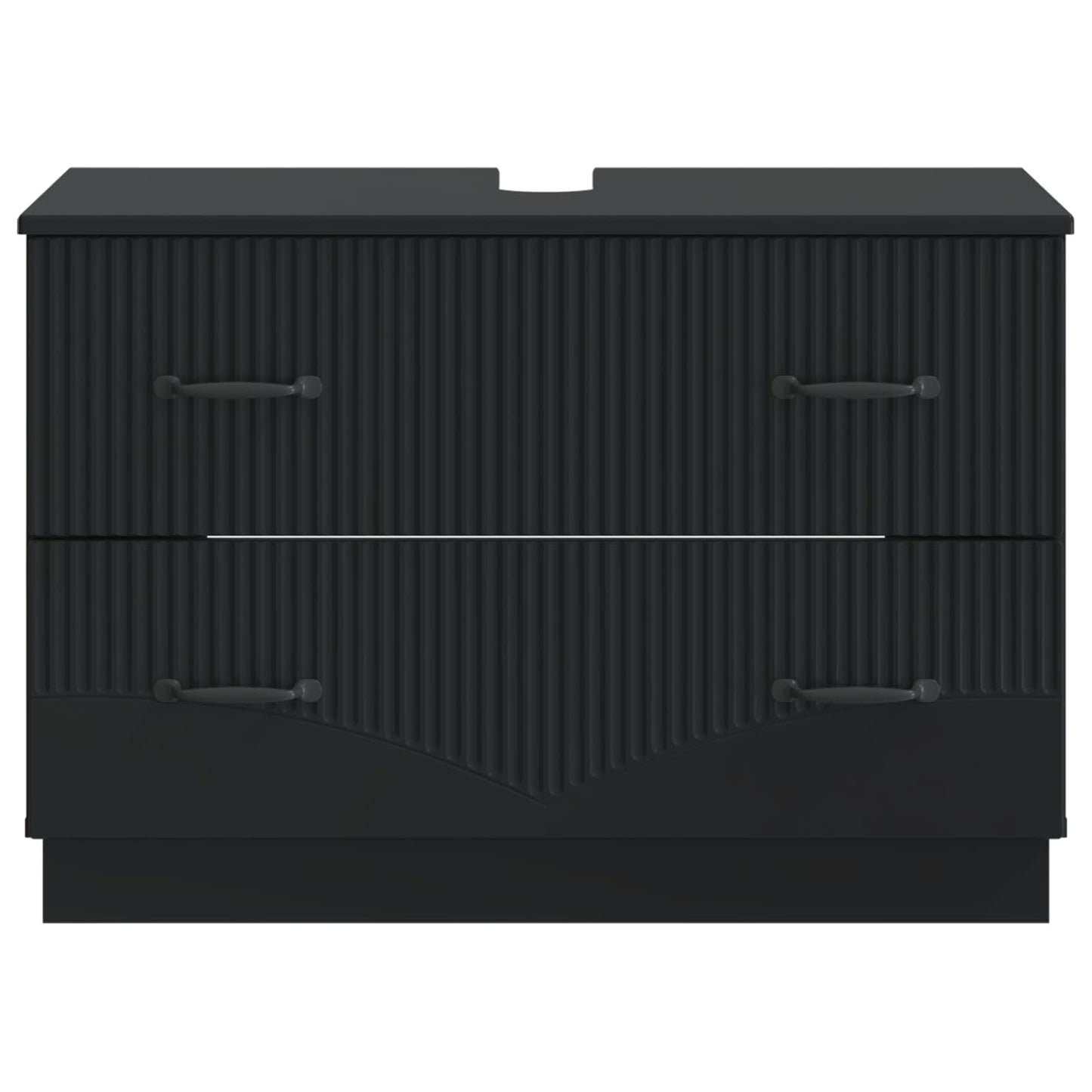 Bathroom Sink Cabinet HOORN Black 82 x 41x 56 cm