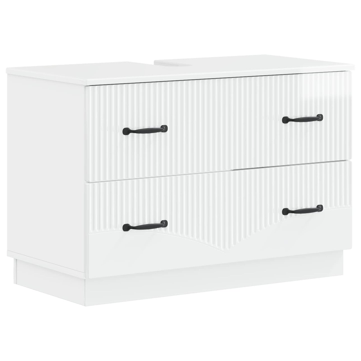 Bathroom Sink Cabinet HOORN High Gloss White 82 x 41x 56 cm