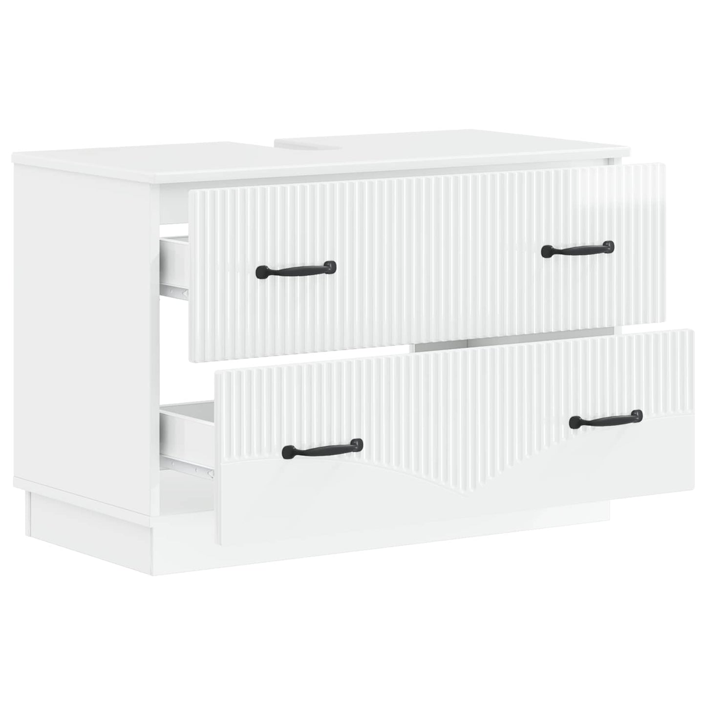 Bathroom Sink Cabinet HOORN High Gloss White 82 x 41x 56 cm